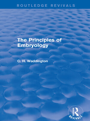cover image of The Principles of Embryology